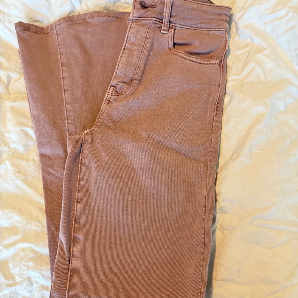 American Eagle Outfitters Wide Leg Jeans in Dusty Rose Sz 00 Short Court